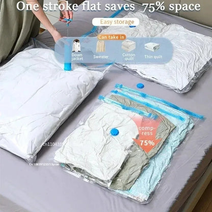 שקיות ואקום עמידות לחיסכון במקום – לאחסון בגדים, שמיכות ומצעים (1–5 יח׳)