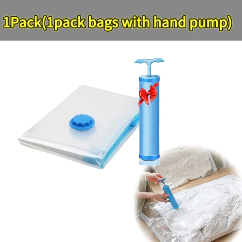 שקיות ואקום עמידות לחיסכון במקום – לאחסון בגדים, שמיכות ומצעים (1–5 יח׳)