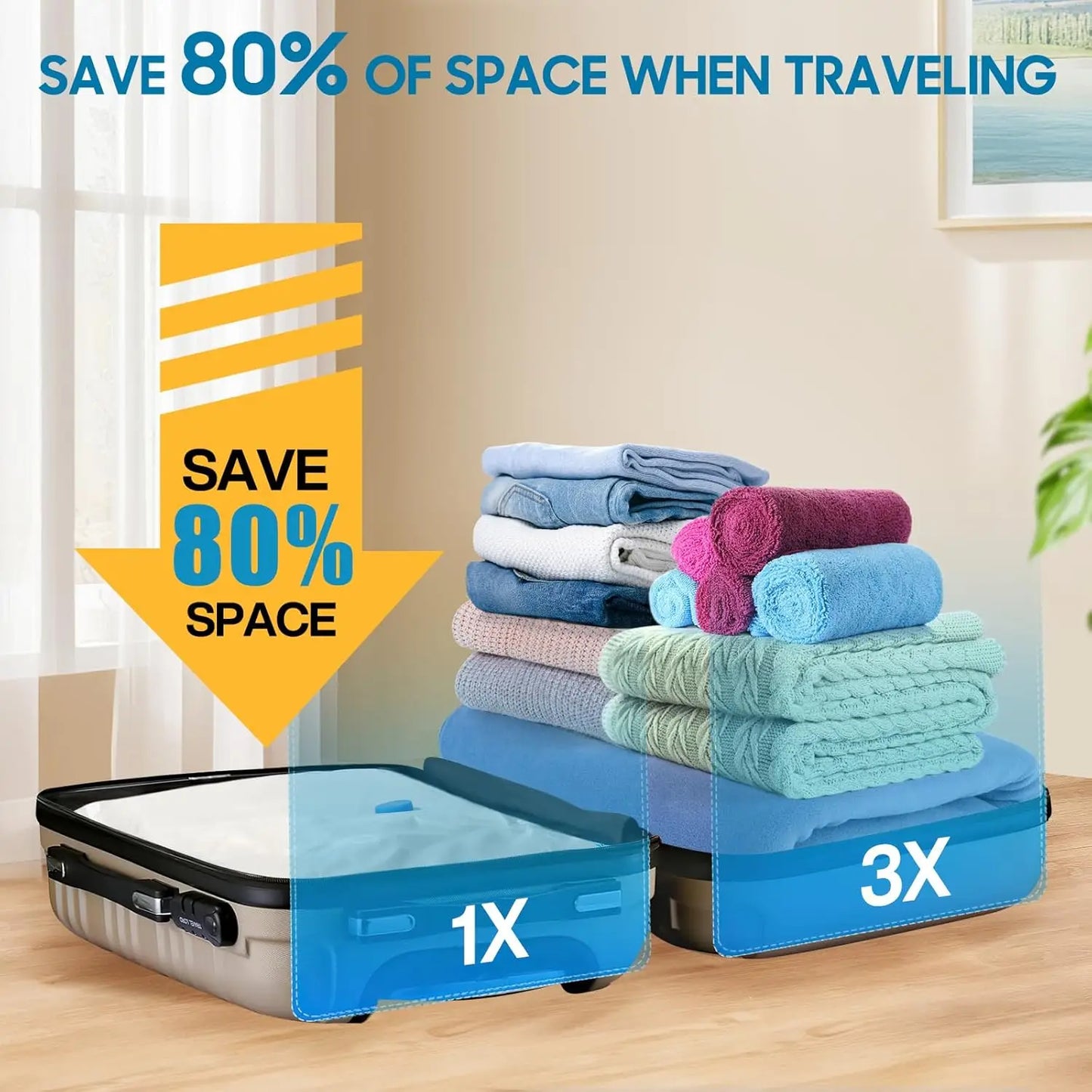 משאבת אוויר חשמלית לשקיות ואקום - פתרון מהיר לדחיסה ואחסון